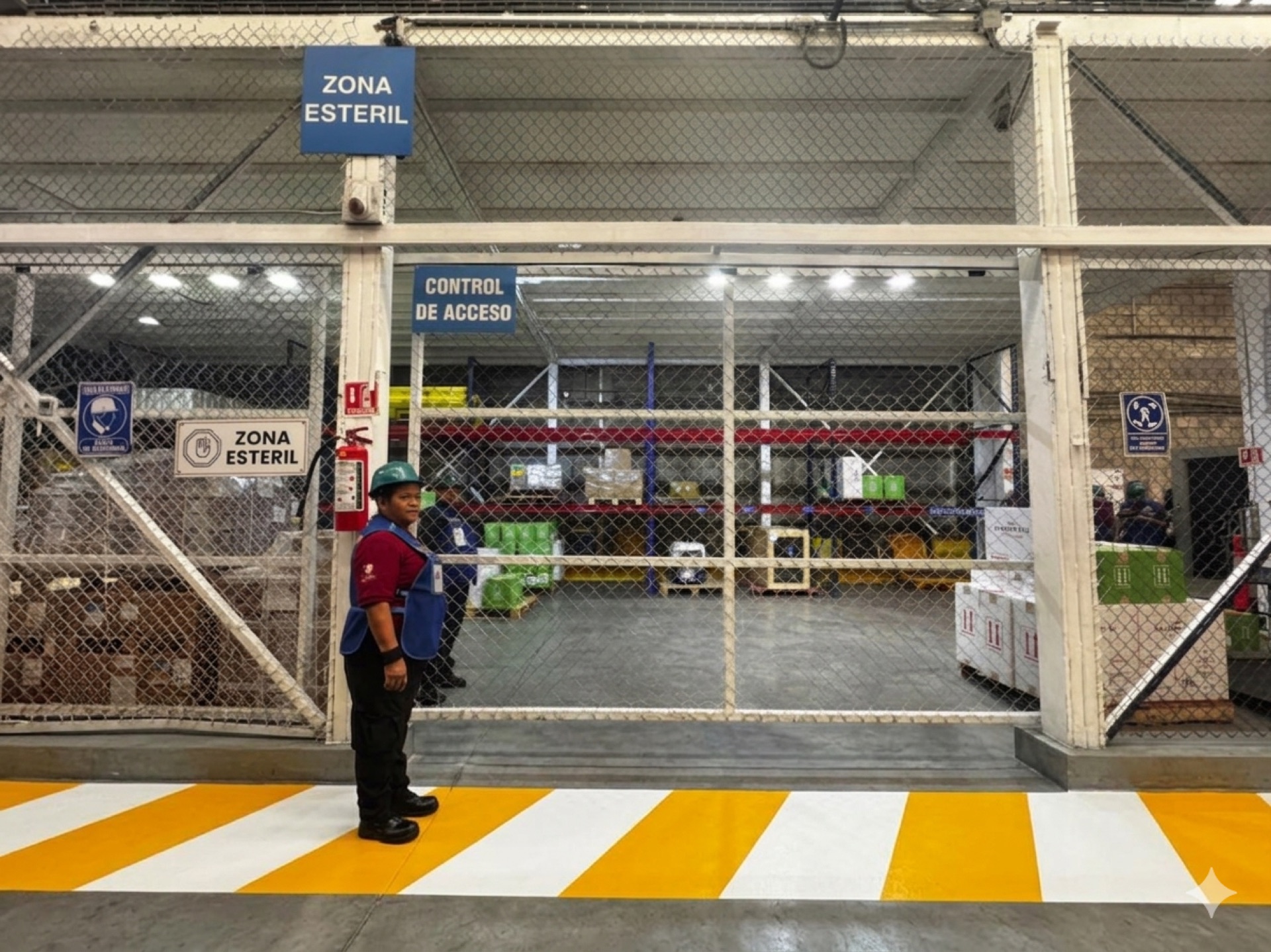 Zona esteril con control de acceso